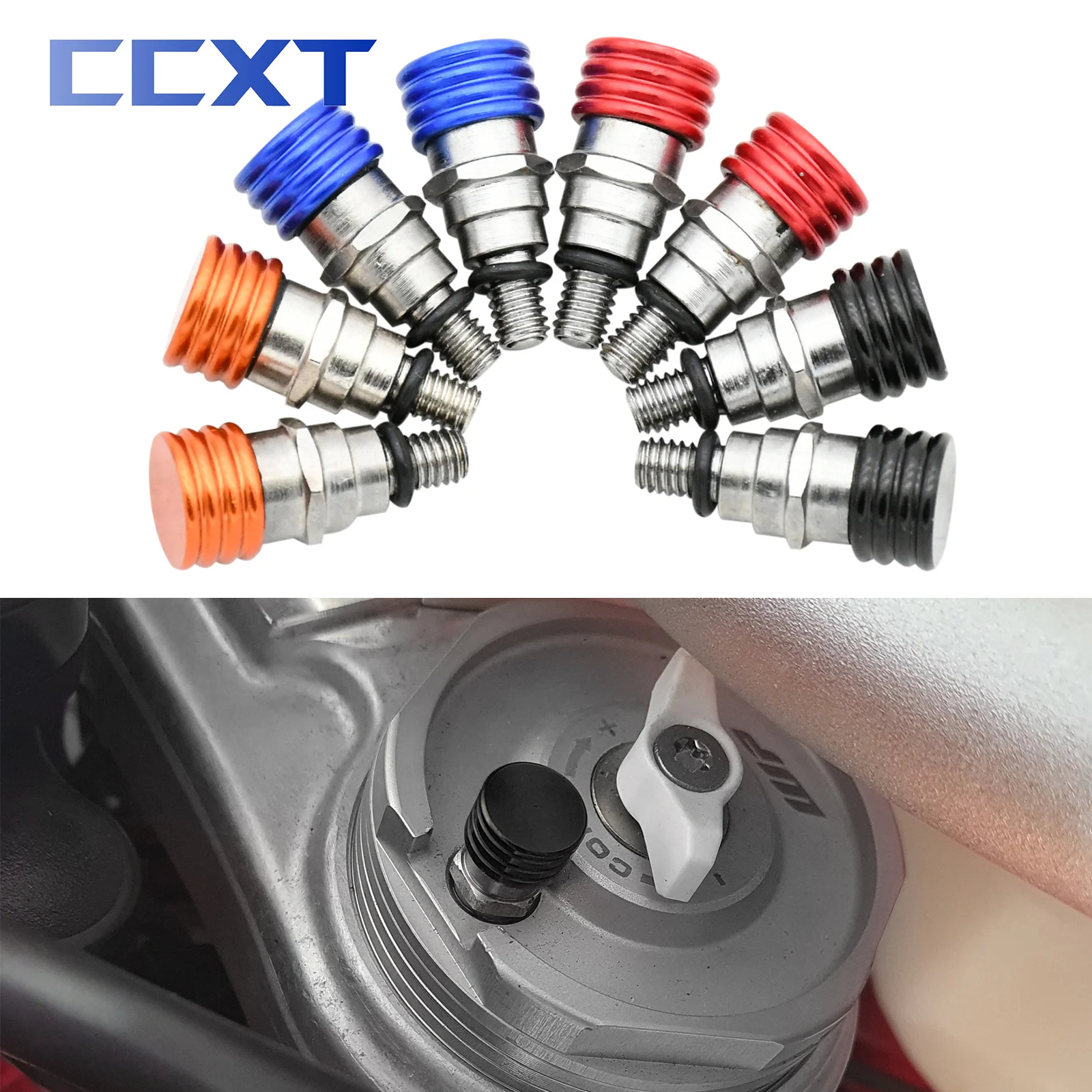 

M4x0.7 Fork Air Bleeder Valves For KTM SX SXF EXC EXCF XC XCF XCW XCFW 85 125 150 250 300 350 450 500 2005-2018 2019 Universal