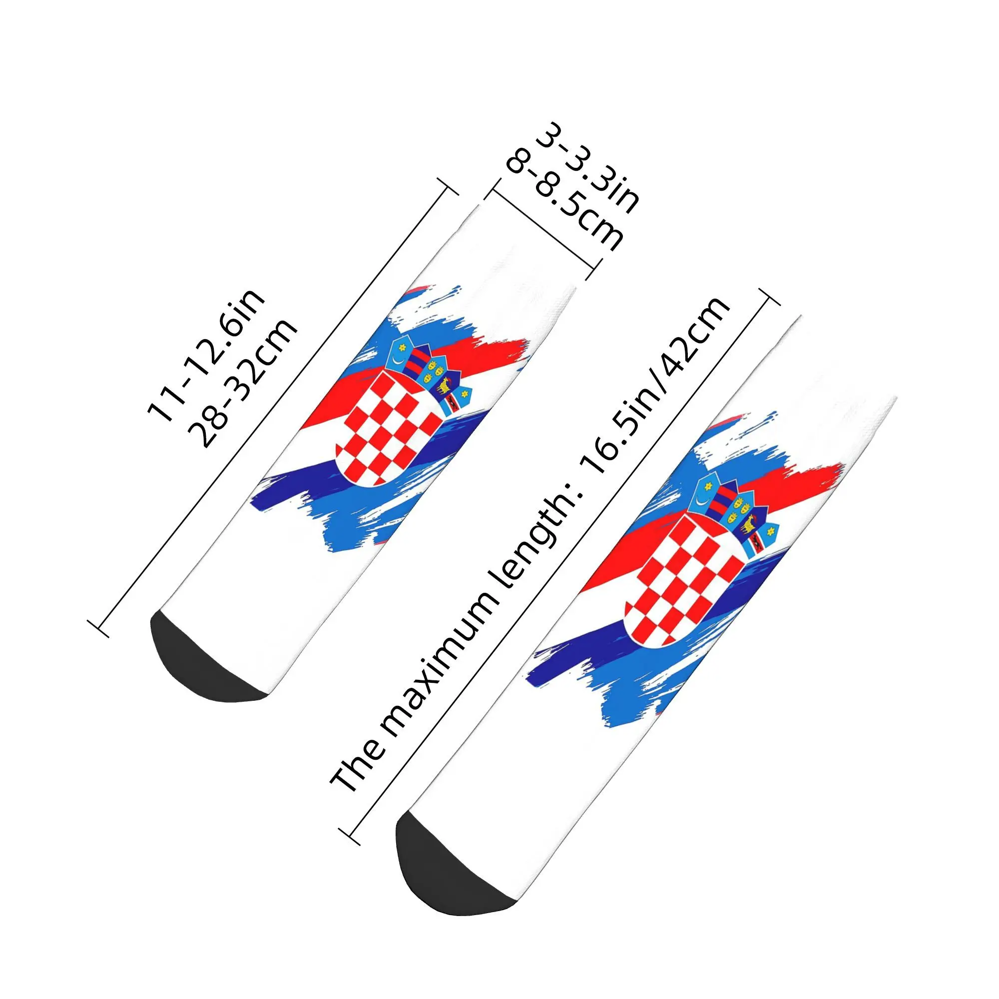 Calzini con bandiera da calcio Croazia per tutte le stagioni Calzini sportivi a tubo centrale Harajuku Calze morbide e divertenti per regali per uomini e donne