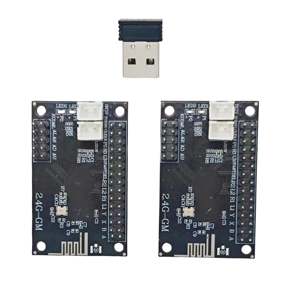 2-Player Wireless Zero Delay USB-Adapter Encoder Arcade-Steuerung PCB für Pandora Game Joystick Console PC PS3 DIY Kit – Detail 9