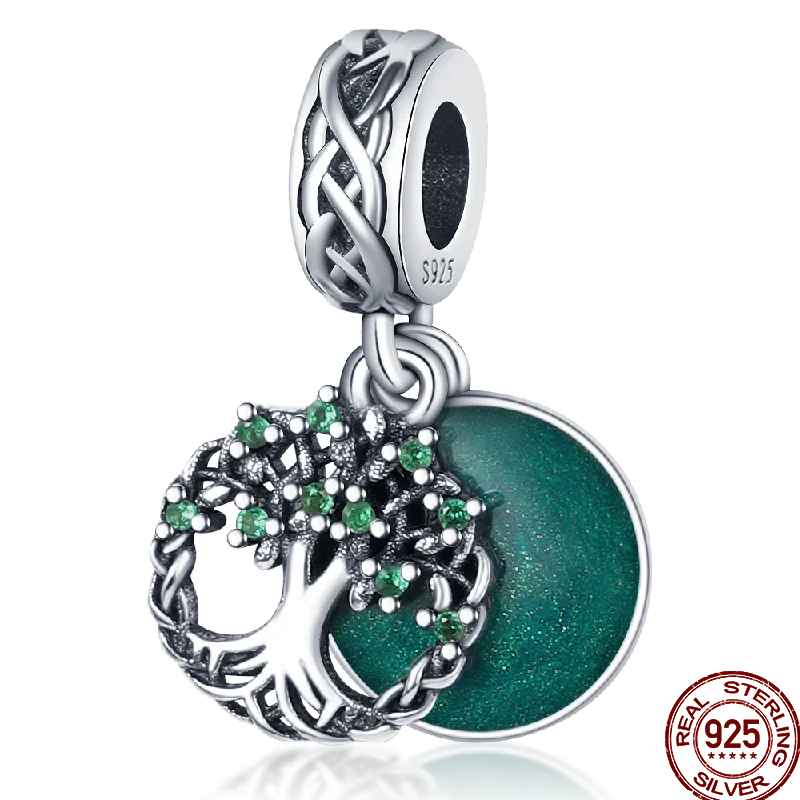 925 스털링 실버 네 잎 클로버 행운의 숫자 비즈 컬렉션 DIY 팔찌 생일 기념일 선물 쥬얼리에 적합