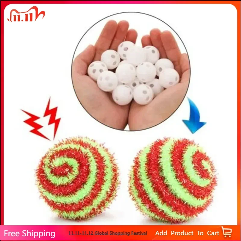 5 peças bola de sino de plástico, brinquedo de bebê estridente, contas de som, gerador de ruído, brinquedo de gato e cachorro, acessórios de brinquedo