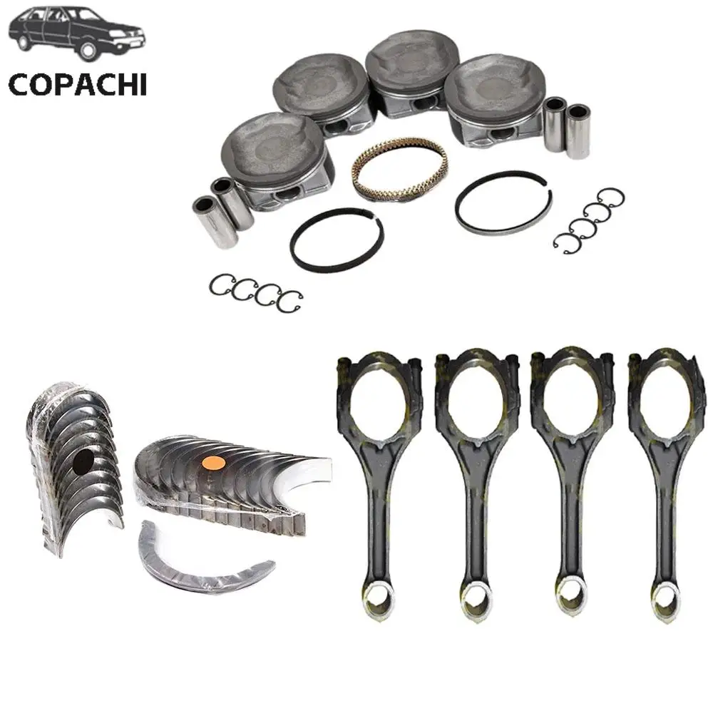 

1set Engine Piston&Rings Connecting Rod&Crankshaft Main Bearing Set For 05-16 Toyota Tacoma/4Runner 2.7L DOHC 16V 2TRFE Car