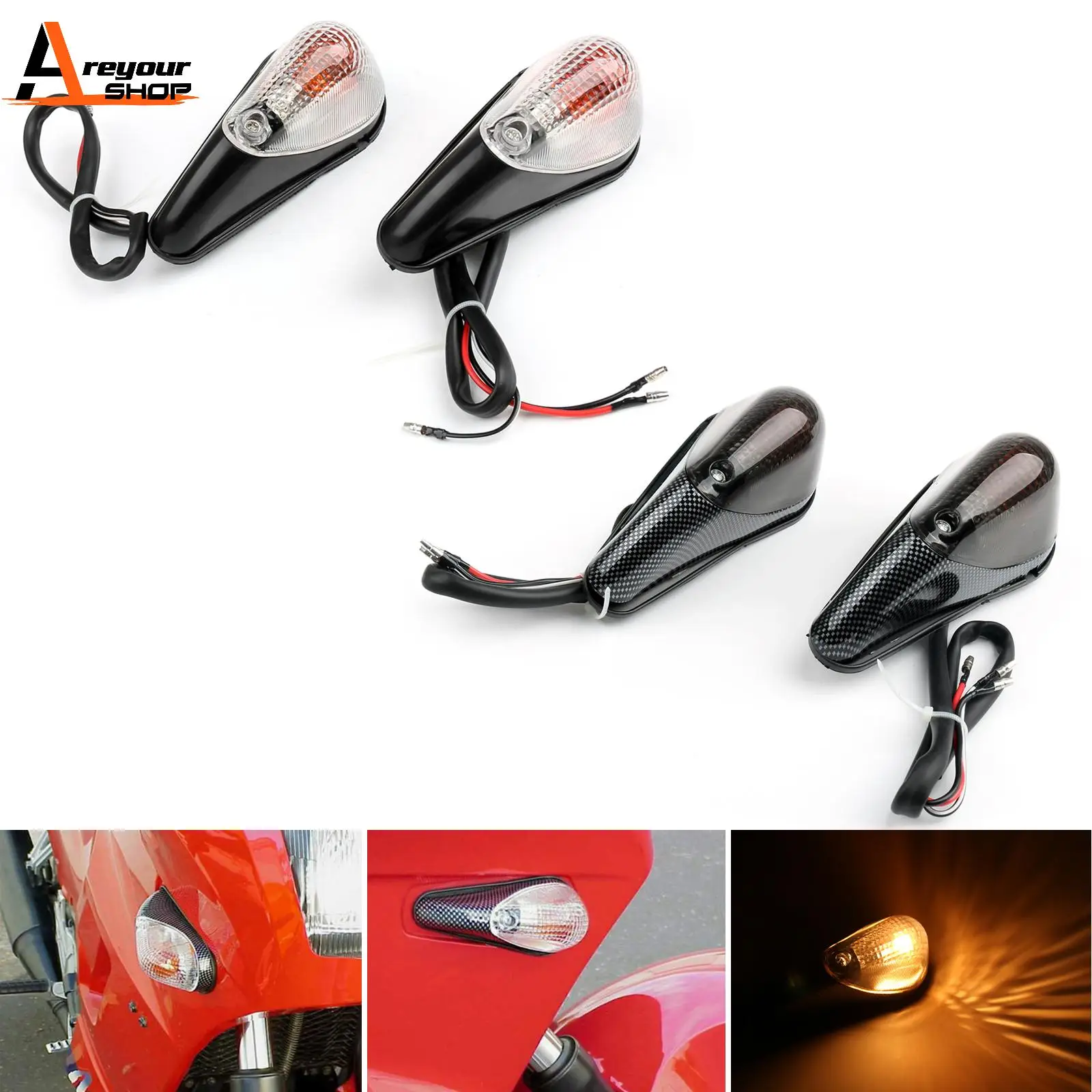 Areyourshop für Kawasaki Ninja EX 250 1988-2007 Vorderen Blinker 5.2 "Motorrad Zubehör