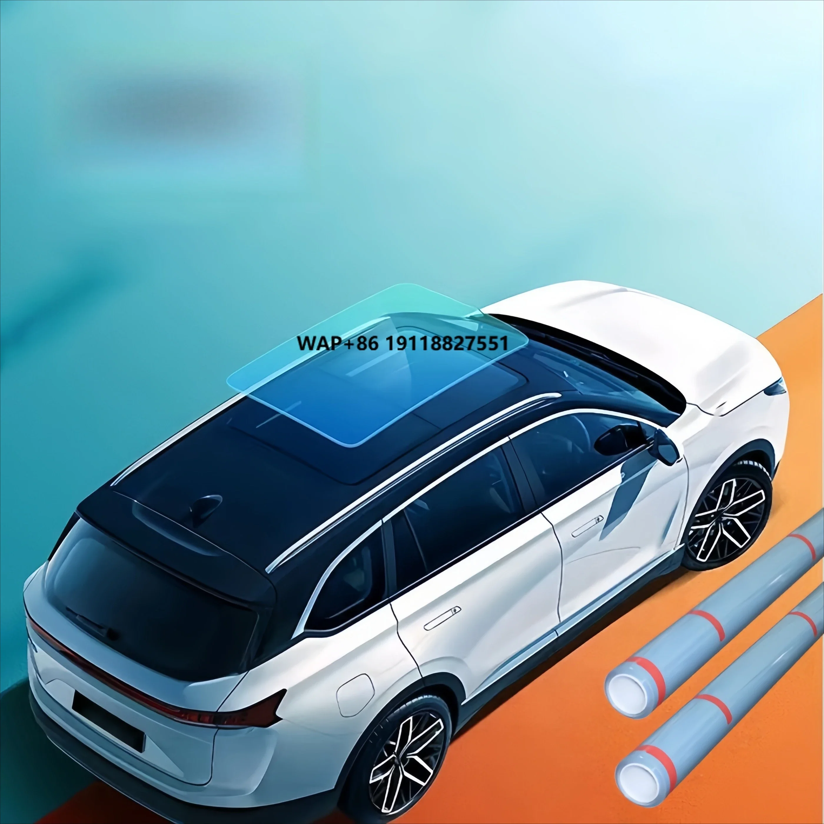 

TPU 7.5MIL Panoramic Sunroof Ice Armor Sunscreen Insulation Explosion-proof Blue Clear Car Roof Skylight Film