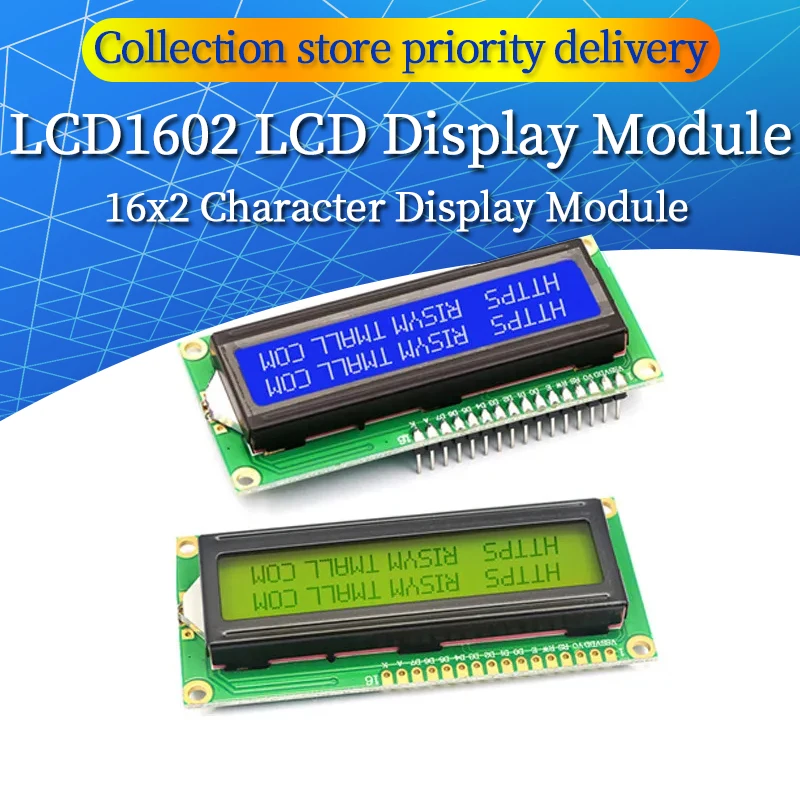 LCD1602 1602 LCD Module Blue / Yellow Green Screen 16x2 Character LCD Display PCF8574T PCF8574 IIC I2C Interface 5V for Arduino