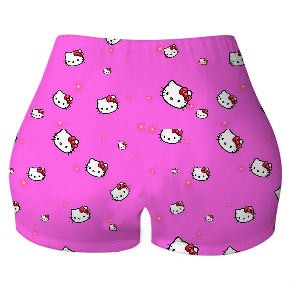 Pantalones cortos de yoga de entrenamiento para mujer Hello Kitty y Dear Daniel Parejas Pantalones cortos de cintura alta Leggings de entrenamiento