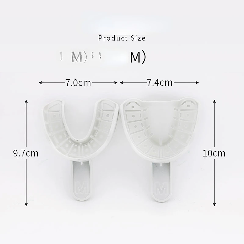 Dental Impression Plastic Trays Without Mesh Tray Dental Care Teeth Holder Dental Materials Supply for Oral Tools