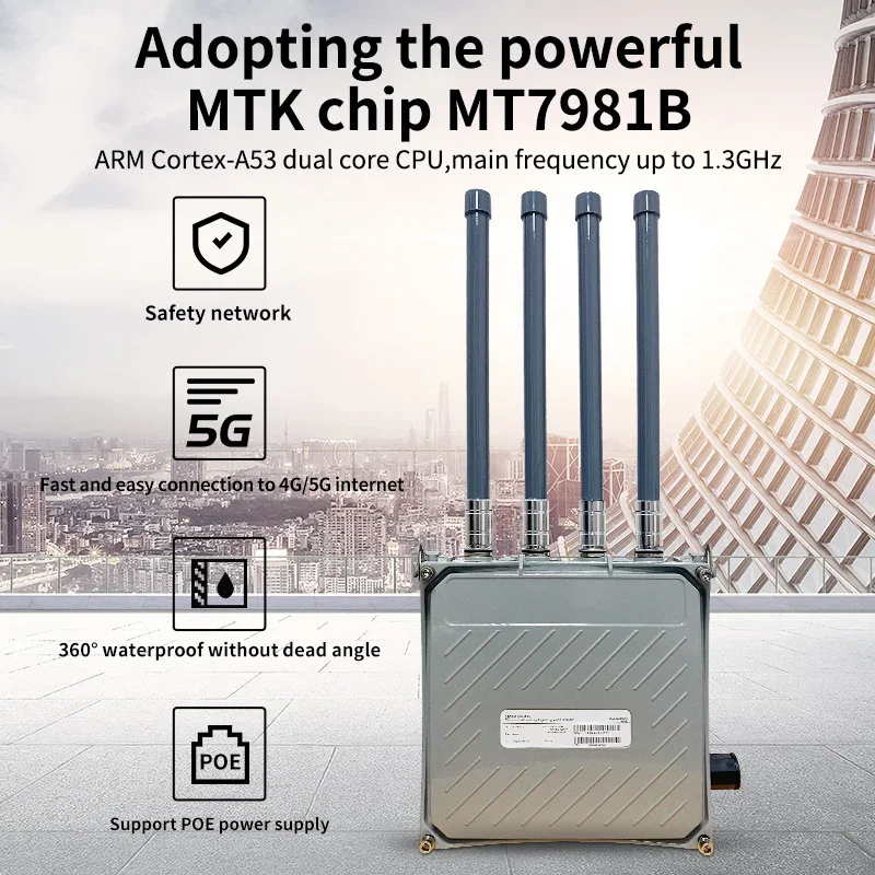 5g Industrie Router 3000Mbps Internet Outdoor Mesh Mobile Entsperren Dual Sim Karte Slot Modem Lte 4G 5G Wifi 6 Router