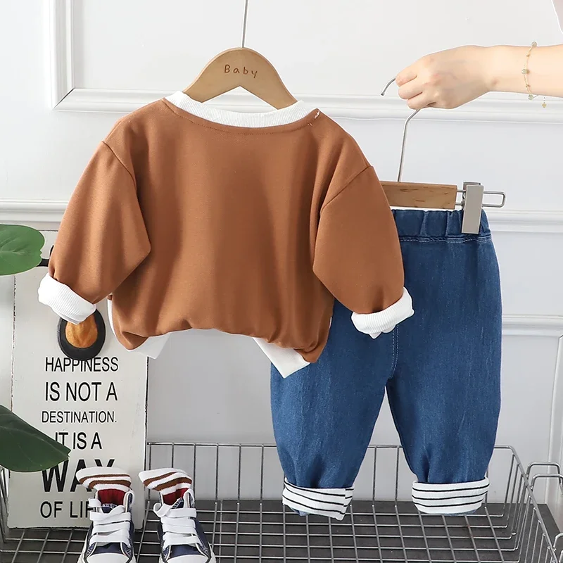 New Autumn Baby Girls Clothes Set Children Boys Cartoon T-Shirt Pants 2Pcs/Sets Toddler Clothing Infant Costume Kids Tracksuits image 5