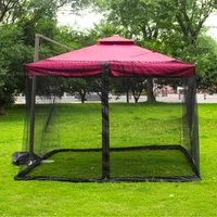 Replacement Cover for Outdoor Tent, Waterproof Top Roof, Sun Shelter, Sunshade Protection, Garden Shade, 2 Layers, 3x3m