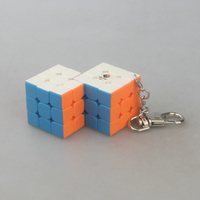 1PC Key Chain Puzzle Conjoined Magic Cube 3x3x3 Cube Backpack Pendant Cube 3x3 Cubo Magico Lovely Keychain Cube Toys