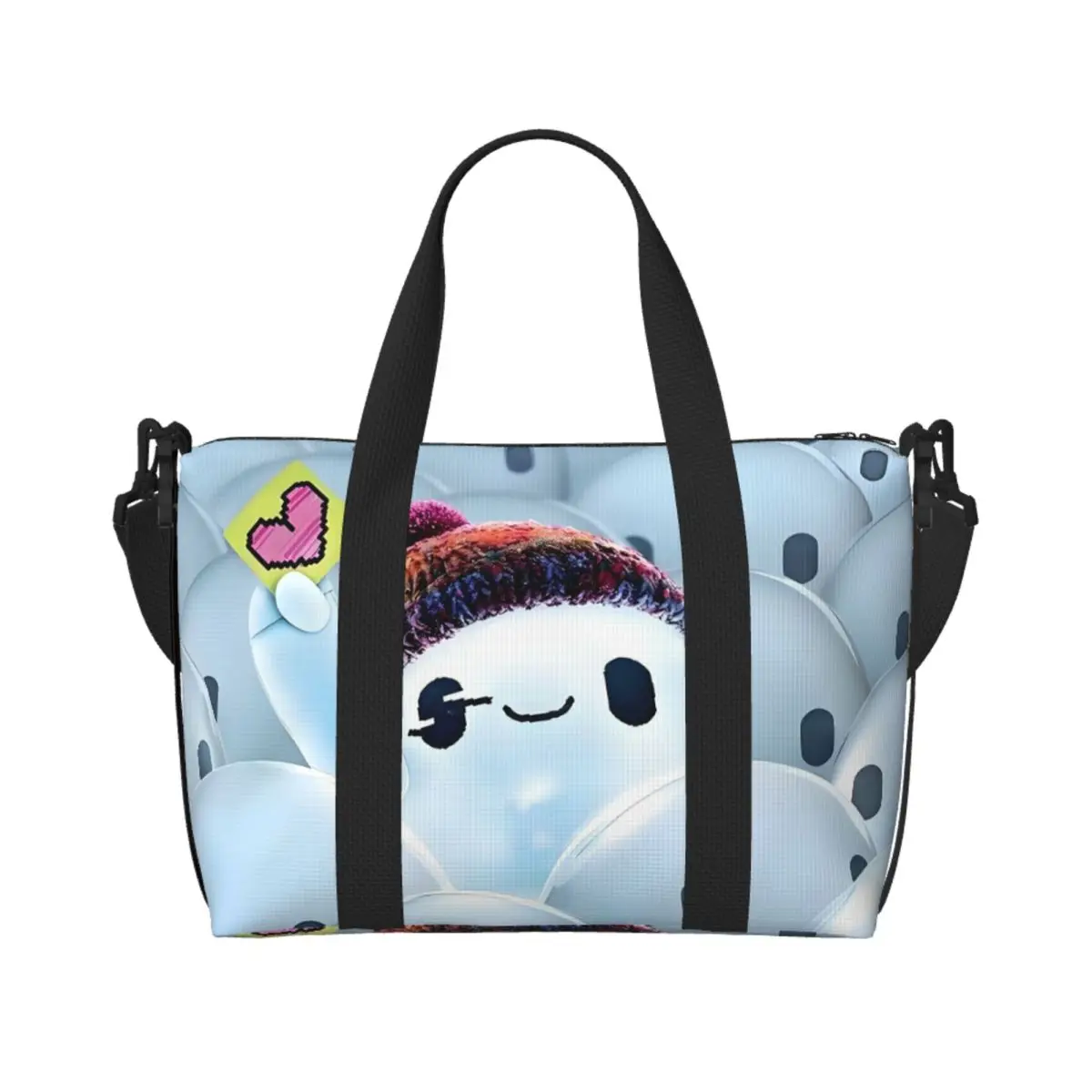 

Женская большая сумка-тоут в стиле аниме с героями мультфильмов Ron's Gone Wrong, большая вместительная научная комедийная пленка, тренажерный зал, пляжная дорожная сумка на плечо