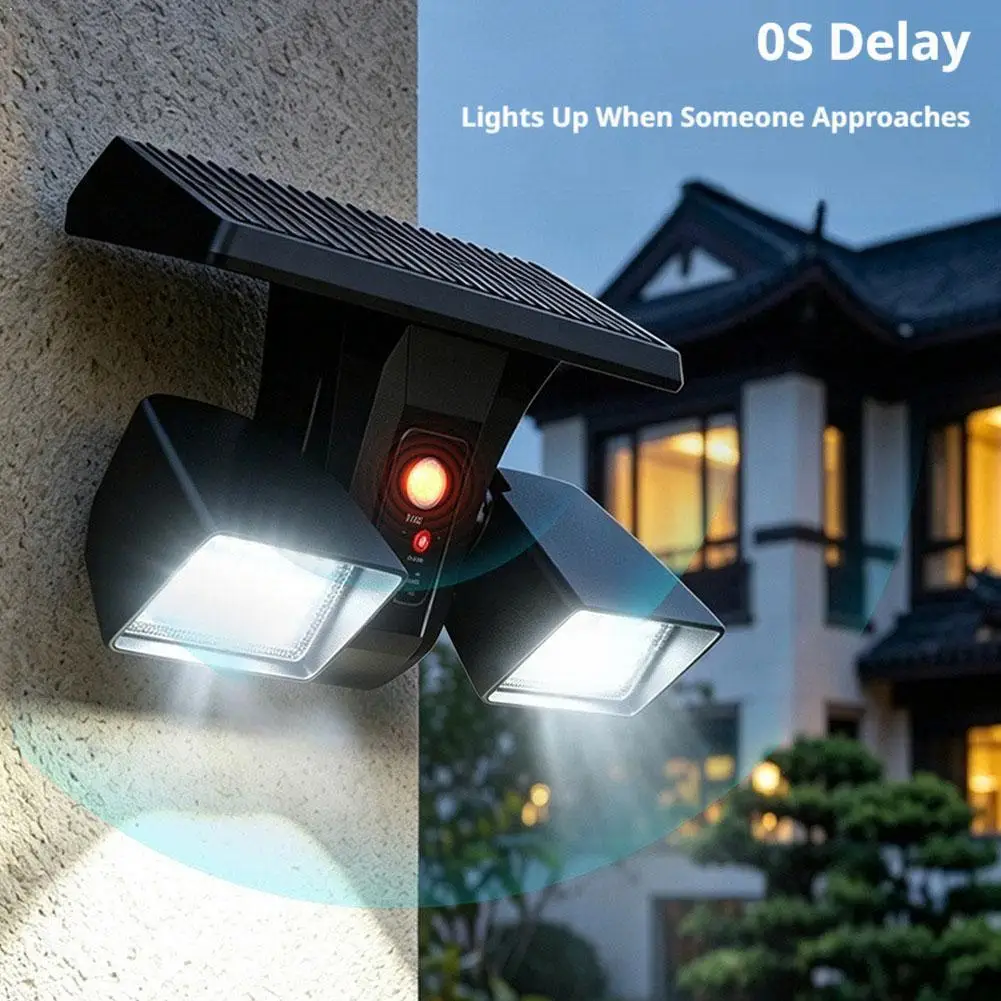 LED Outdoor Solar Garden Light Square Solar Wireless Wall Mount Lights IP65 Waterproof Outdoor Wall Lamps Decorative For Garden