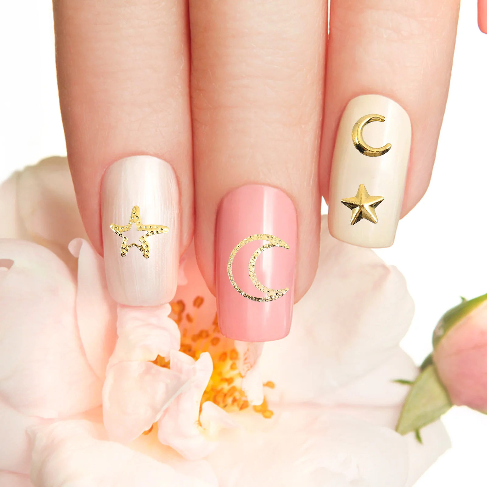 

1 Box Star Moon Gold Alloy Nail Charms DIY Glitter Nail Art Decoration Manicure Tools DIY Crafting Decoration Manicure Decor