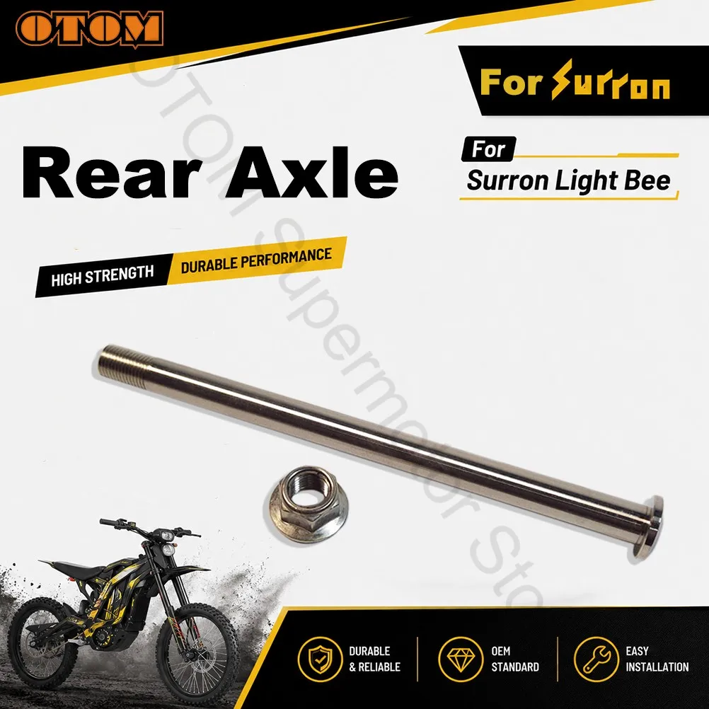 For Surron Light Bee Motorcycle Rear Axle With Nut Wheel Hub Shaft Sur Ron X S Electric Off-road Dirt Bikes Motocross Stock Part