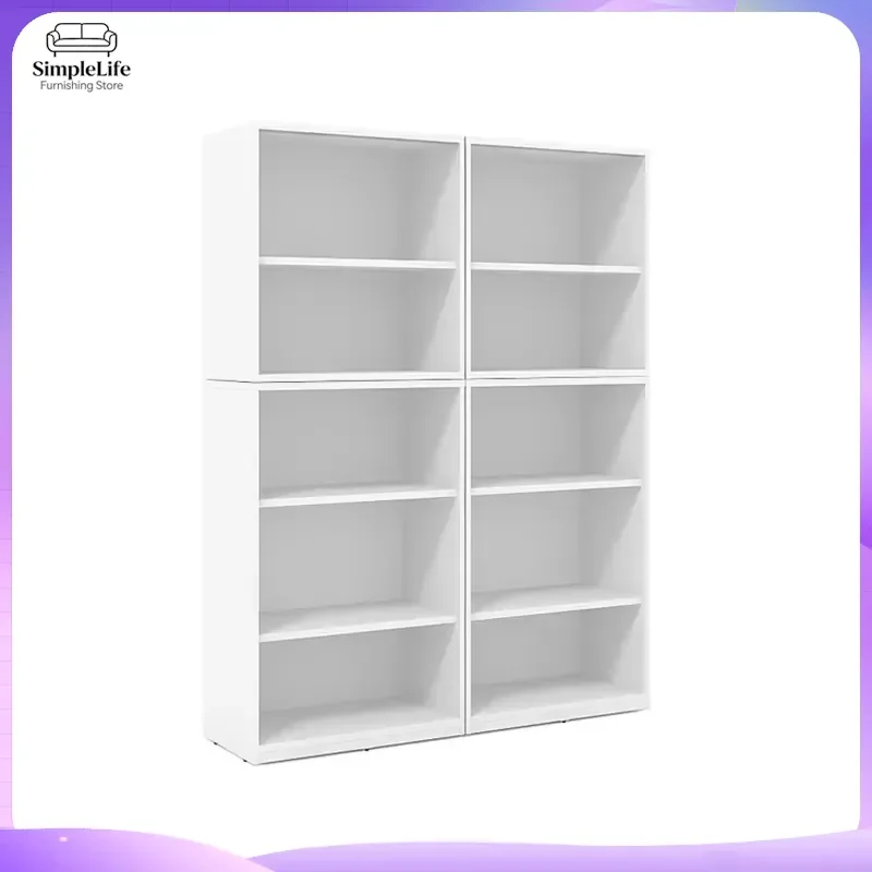 Wooden Bookcase Bookshelf for Office Home Library Storage Furniture Modern Minimalist Self-Service Book Cabinet with Shelves