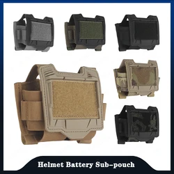 Tactics helmet battery pouch，fits PVS-31 battery box，compatible Camping airsoft hunting helmet，storage sub bag elastic fixation