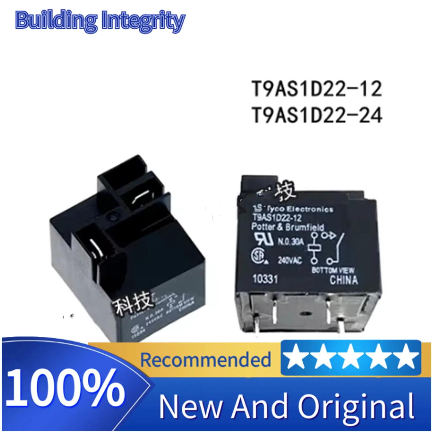 10PCS/LOT 100%Original or New Relay T9AS1D22-12 12VDC T9AS1D22-24 24VDC T9AS1D22 24 24V 9AS1D22-12-12V 4PIN 30A