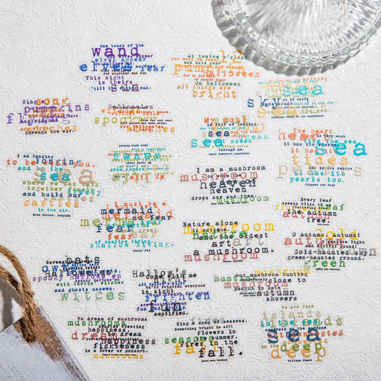 

20 шт./упаковка, декоративные наклейки Rhapsody of Words
