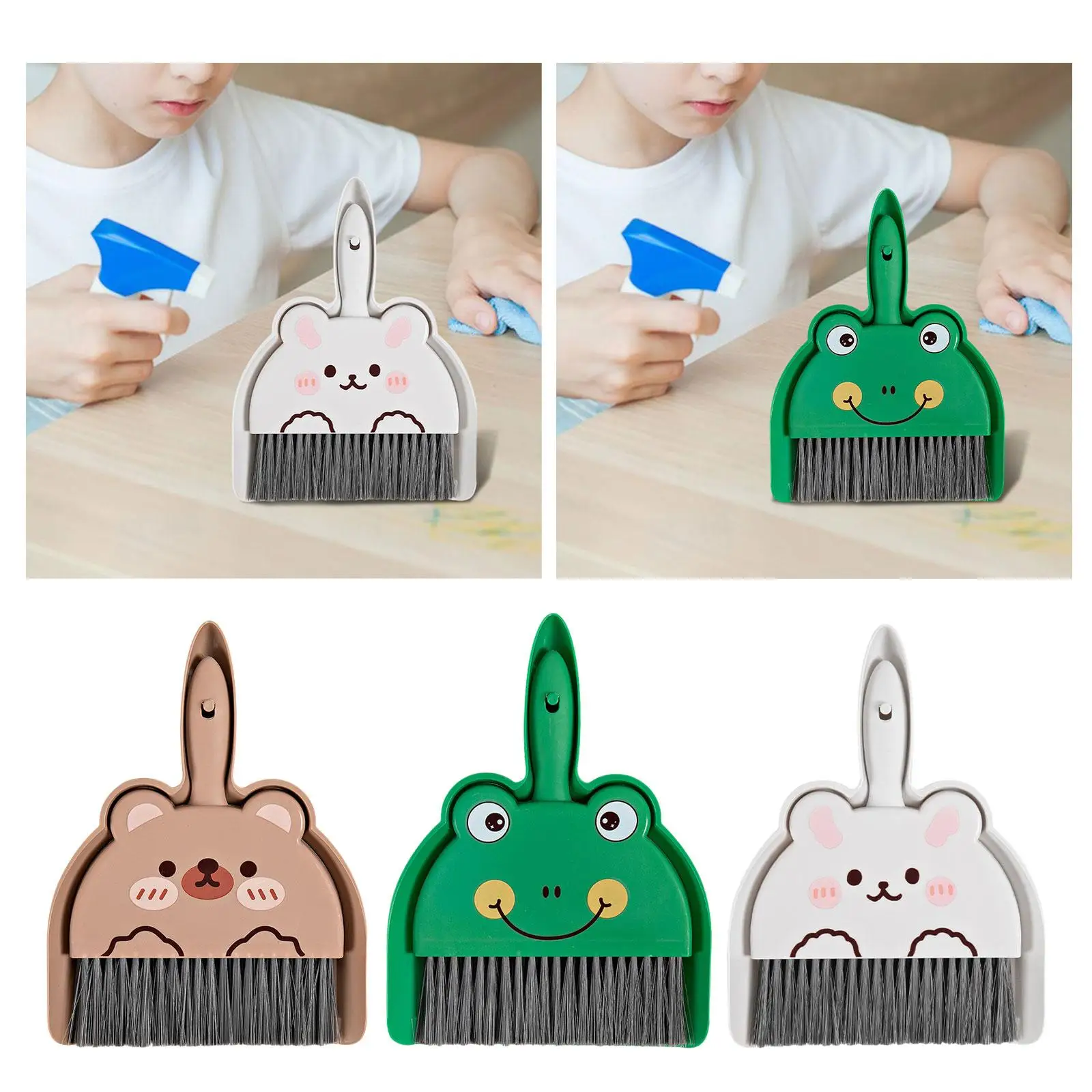 Cleaning Sweeping Play Set Kids Broom Set Housekeeping Play Set Small Broom and Dustpan Set for Home Desk Pet Car Boys Girls