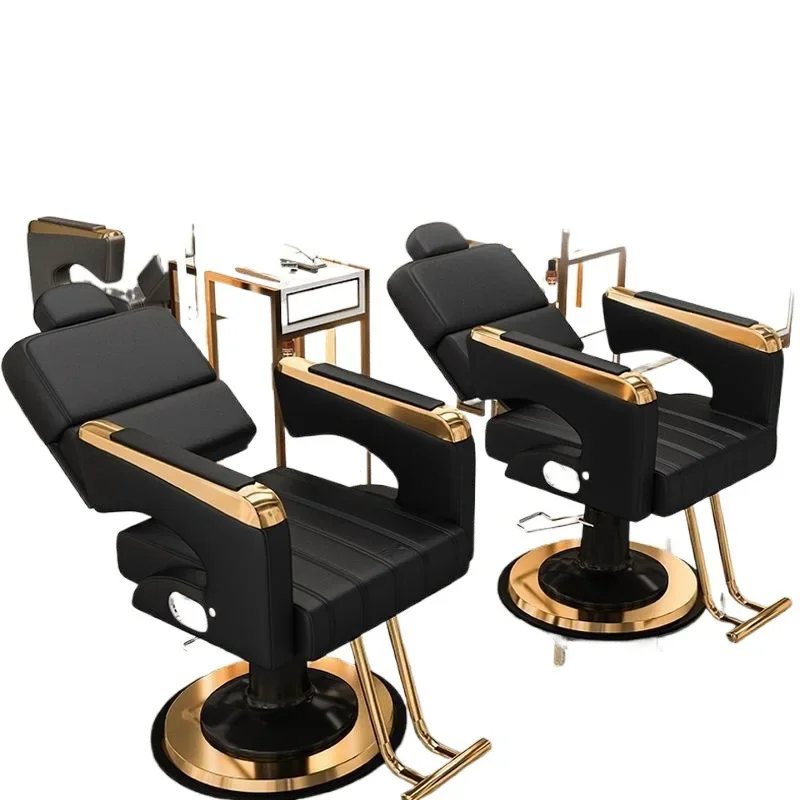 Hairdressing chair, hair salon chair, hair clipper chair, adjustable for shaving, lifting and rotating for hair cutting