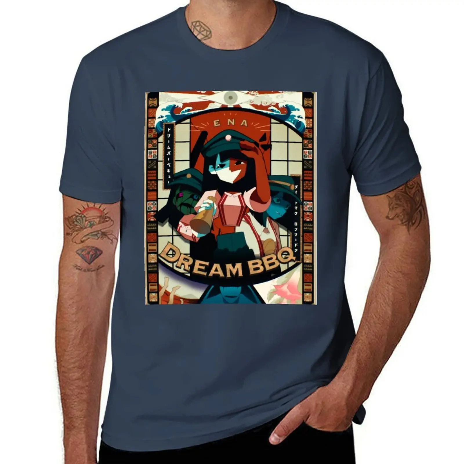 Camiseta de estilo japonés Ena BBq, camisetas divertidas, camiseta de humor oscuro, camiseta personalizada