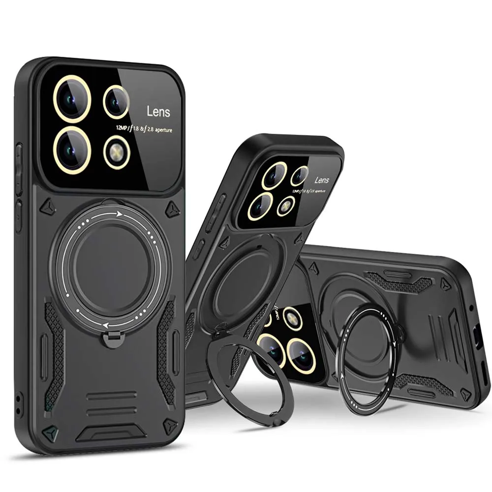 Shockproof Armor Case for Redmi Note 13 12 11 10 9 Pro Plus 12s 11s 9s 13C Magnetic Ring Stand Camera Protector Phone Cover image 6