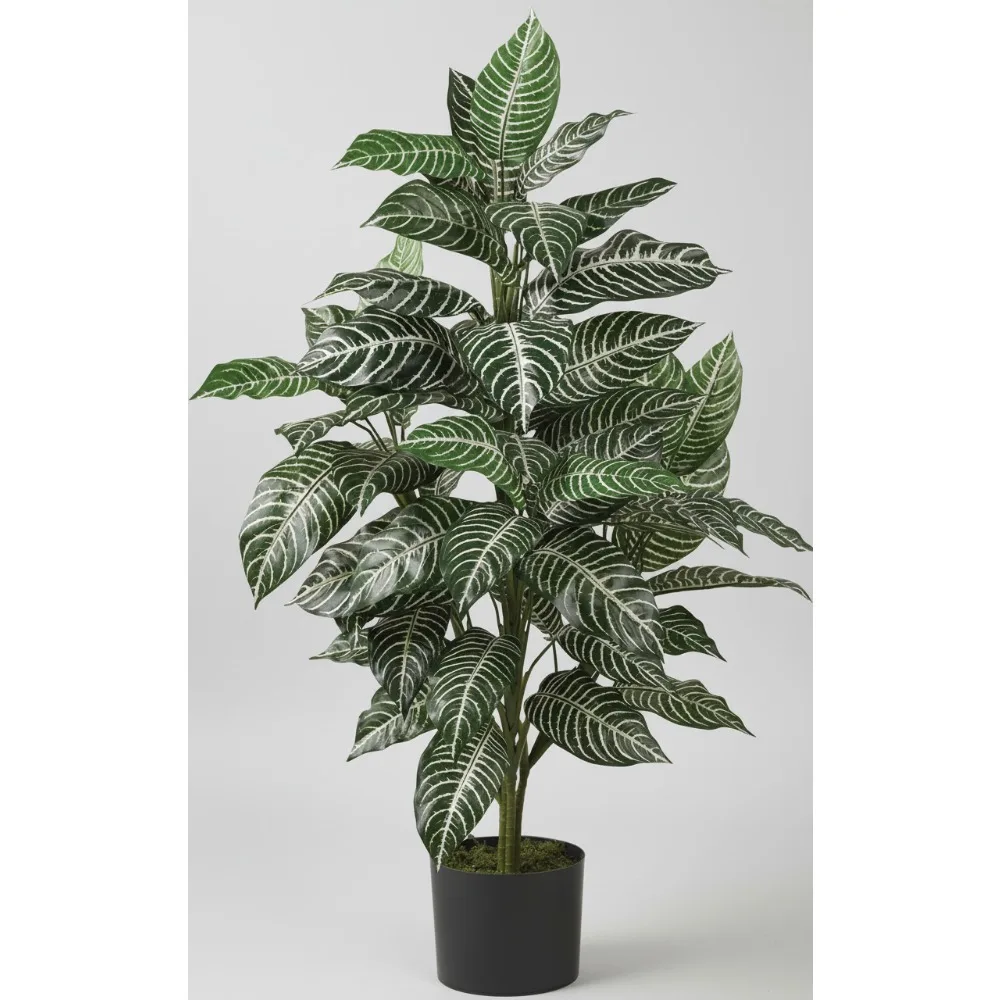 

3 фута искусственная зебра шелковое растение реалистичная искусственная зелень домашний офис декор акцент