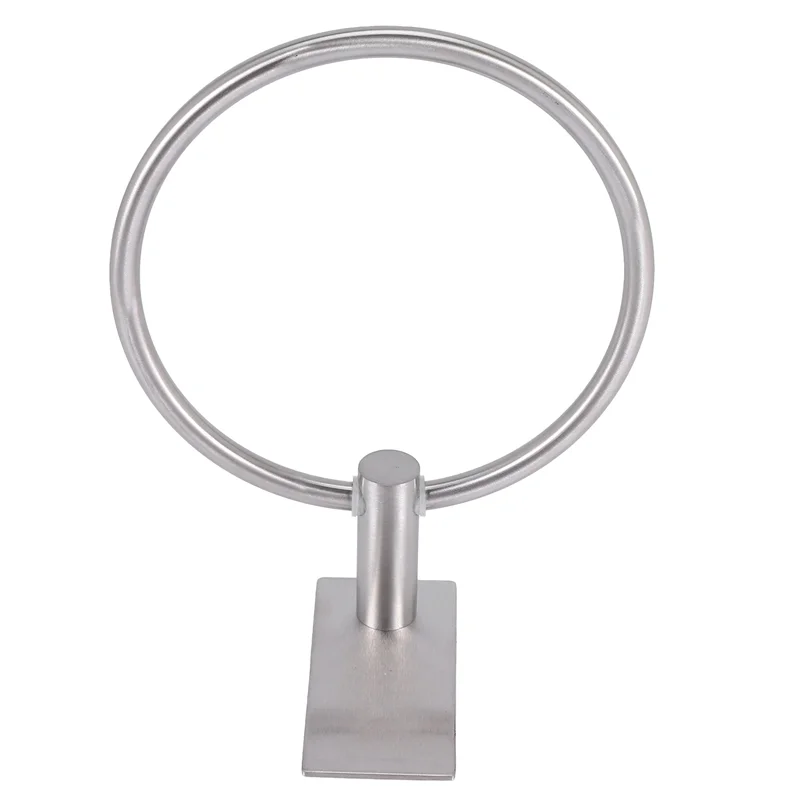 

ABGR-Кольцо для полотенец/держатель для полотенец - Самоклеящаяся круглая вешалка для полотенец Черный вешалка для полотенец для рук для ванной комнаты, нержавеющая сталь