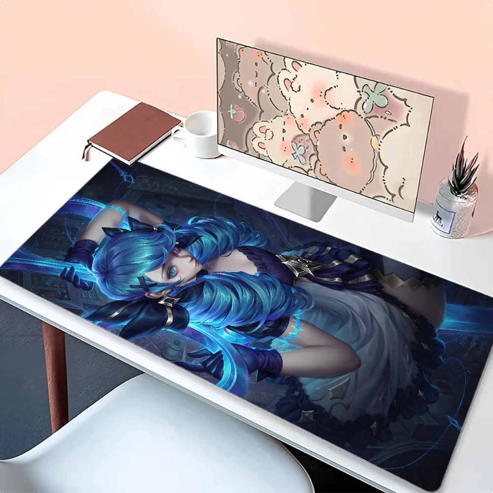 Imagem -03 - Gwen League of Legends Mousepad Tapete de Mesa com Almofada Acessórios para Jogos Prime Gaming Xxl Teclado Pad