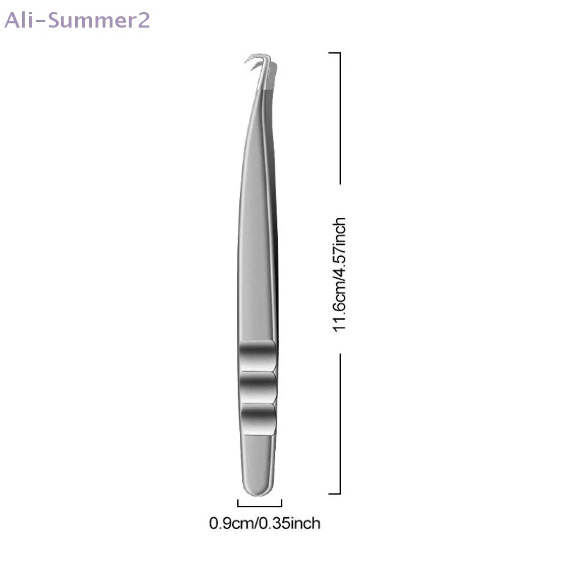 {MX} Pinça de gancho dobrado de precisão de aço inoxidável Clipe de comedone Acne Cravo Remover Agulha Ferramentas de beleza para cuidados com a pele facial