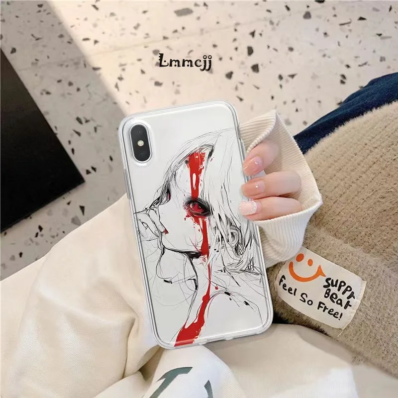 Lmmcjj punk anime mädchen telefon hülle für samsung galaxy a53 a54 a52 a13 a14 s23 ultra s22 plus s21 fe a31 a32 a23 silikon abdeckung