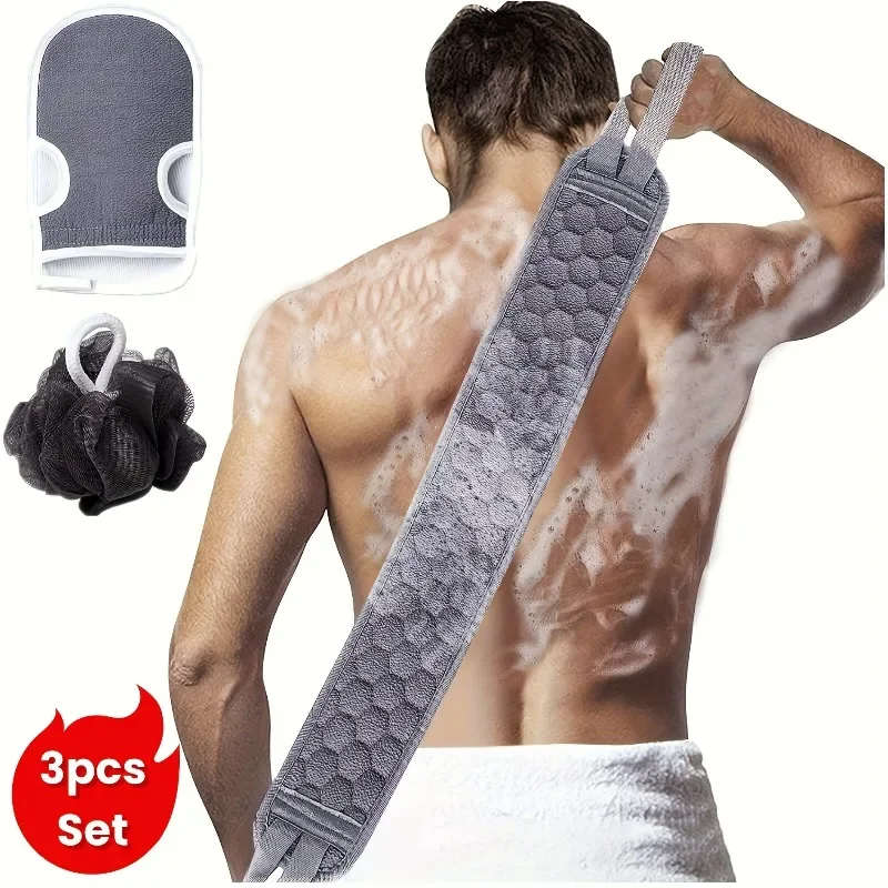 Bath Sponge Loofah - Deep Cleansing and Energizing Skin - 3 Pieces/Set