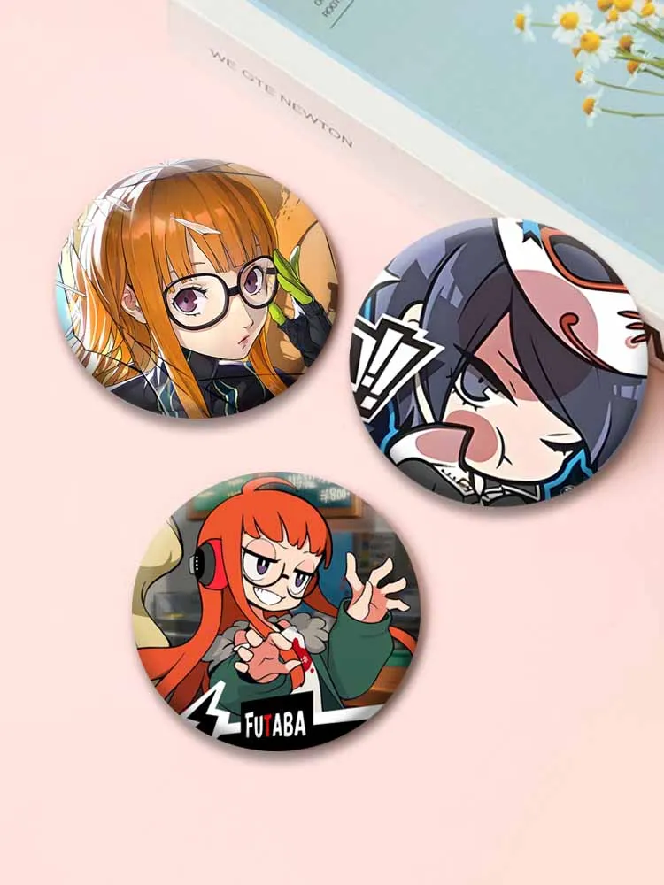 Figurine de jeu Joker panthère Mona, épingles à boutons, broche à revers ronde sur Bah Gat, décor de dessin animé, Badges de Cosplay, bijoux pour Fans, cadeaux