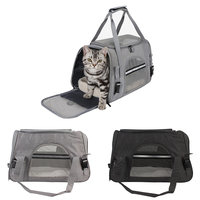 Foldable Dog Cat Products With Safety Zippers Pets Handbag Outdoor Travel Puppy Cat Backpack Soft Pet Carrier Bag Breathable