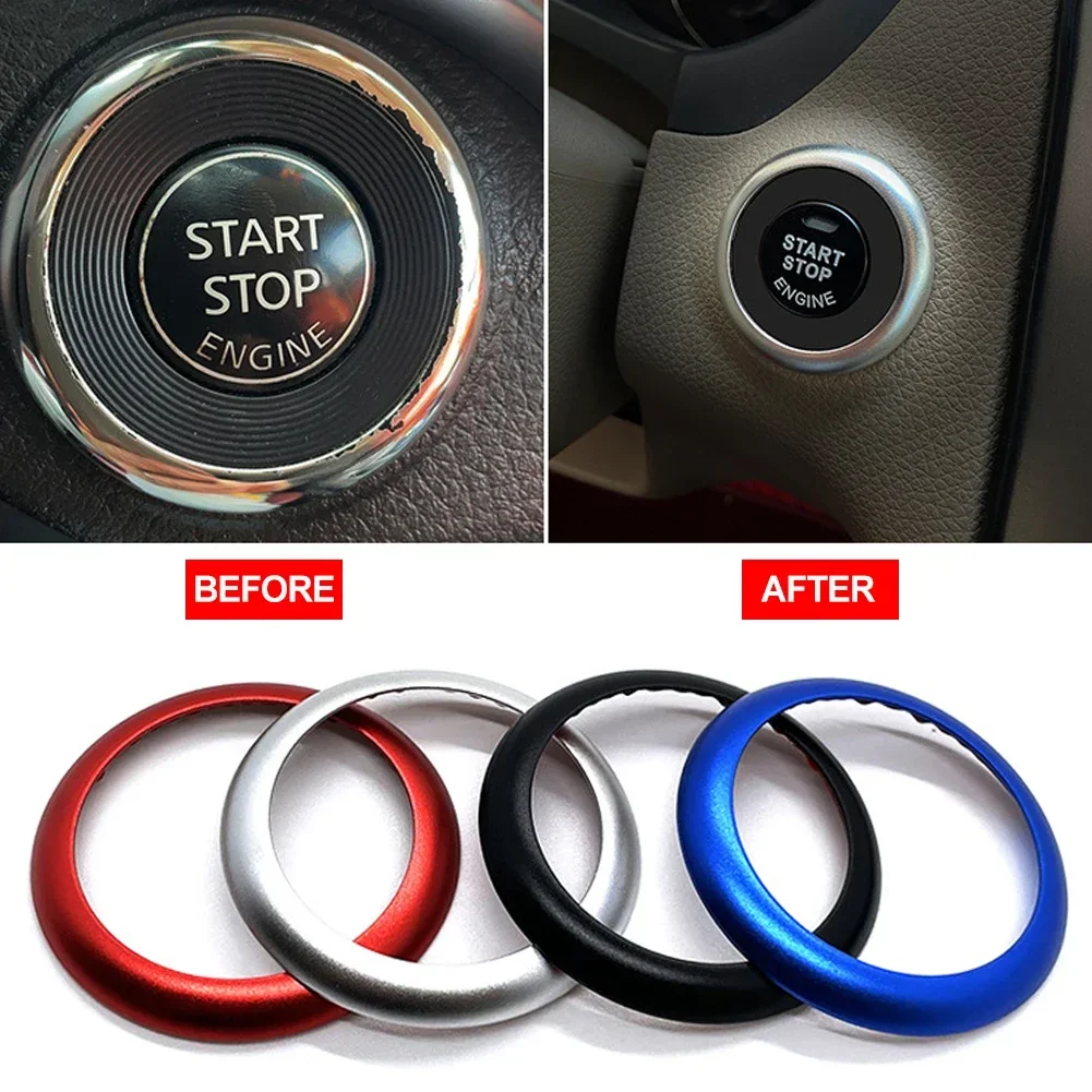 Car Engine Start Stop decorazione anello adesivo per Nissan Qashqai J11 Lafesta Murano X-Trail etc Cima accessori Auto alluminio