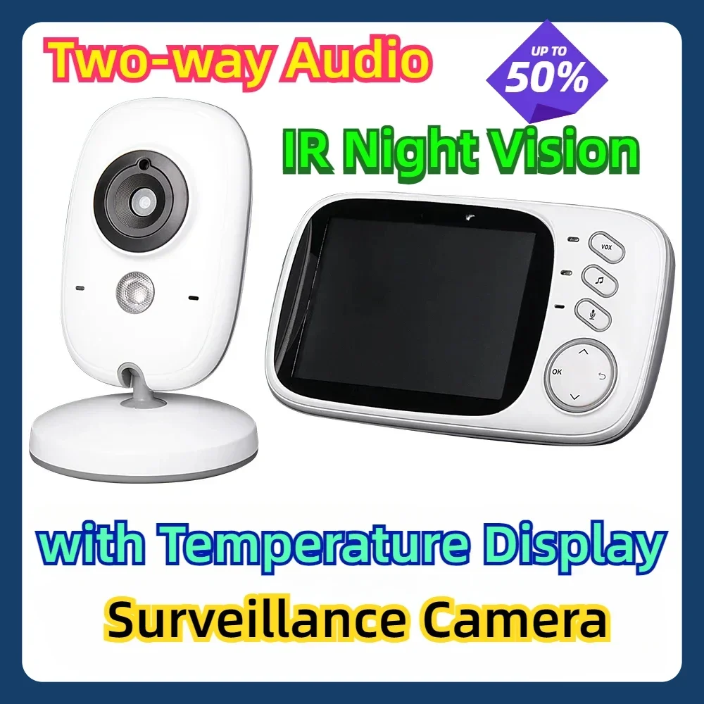 

Two-way Audio Surveillance Camera with Temperature Display Mother Kids IR Night Vision Baby Items VB603 Video Baby Monitor 2.4G