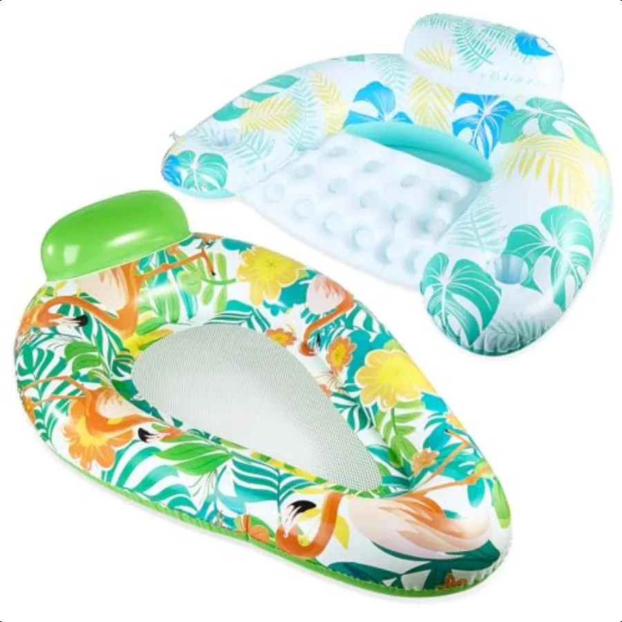

2 Packs Iatable Pool Floats for AdultFloating Lounge Chairs Floating Chair for Party Summer Water Beach Lake Fun Iatable Pool L
