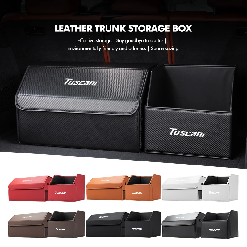 

Car Trunk Interior Storage Box Leather Collapsible Tools Case For Hyundai Tuscani Tiburon I30 I20 IX35 I40 Tucson Sonata Velost