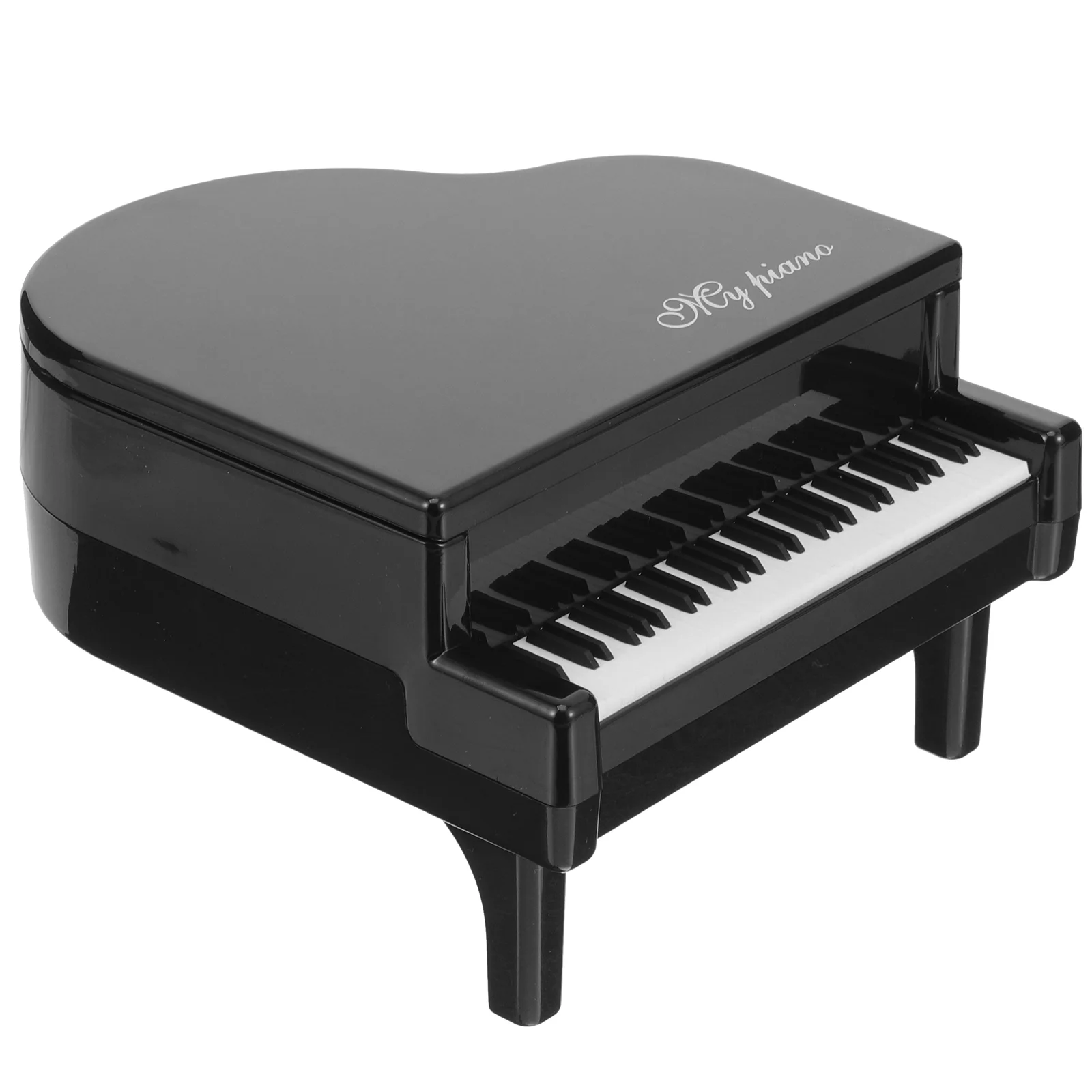 Creative Children's Piano Piggy Bank (black) Figurine Music Box Table Decor Plastic Money Storage Pot Keyboard