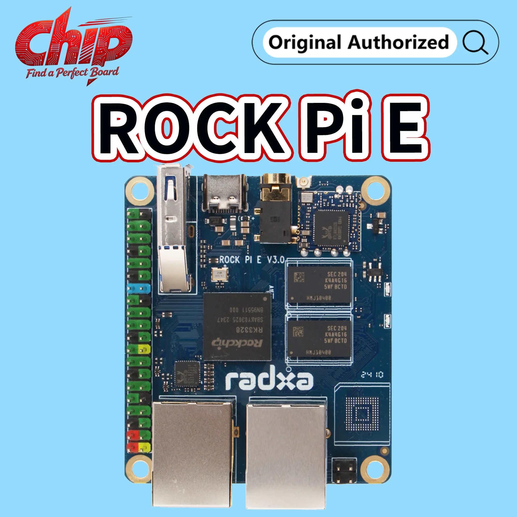 radxa-rock-pi-e-rk3328-cpu-de-4-nucleos-doble-puerto-ethernet-gigabit-wifi4-o-wifi5-opcional-y-emmc-opcional-ordenador-de-placa-unica