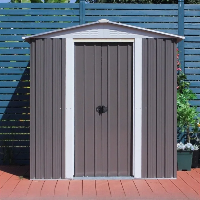 2.5x2x1.7m Outdoor Tool Shed  Metal Storage Shed & Self-Assembled Utility Room for Garden Patio Backyard and Farm