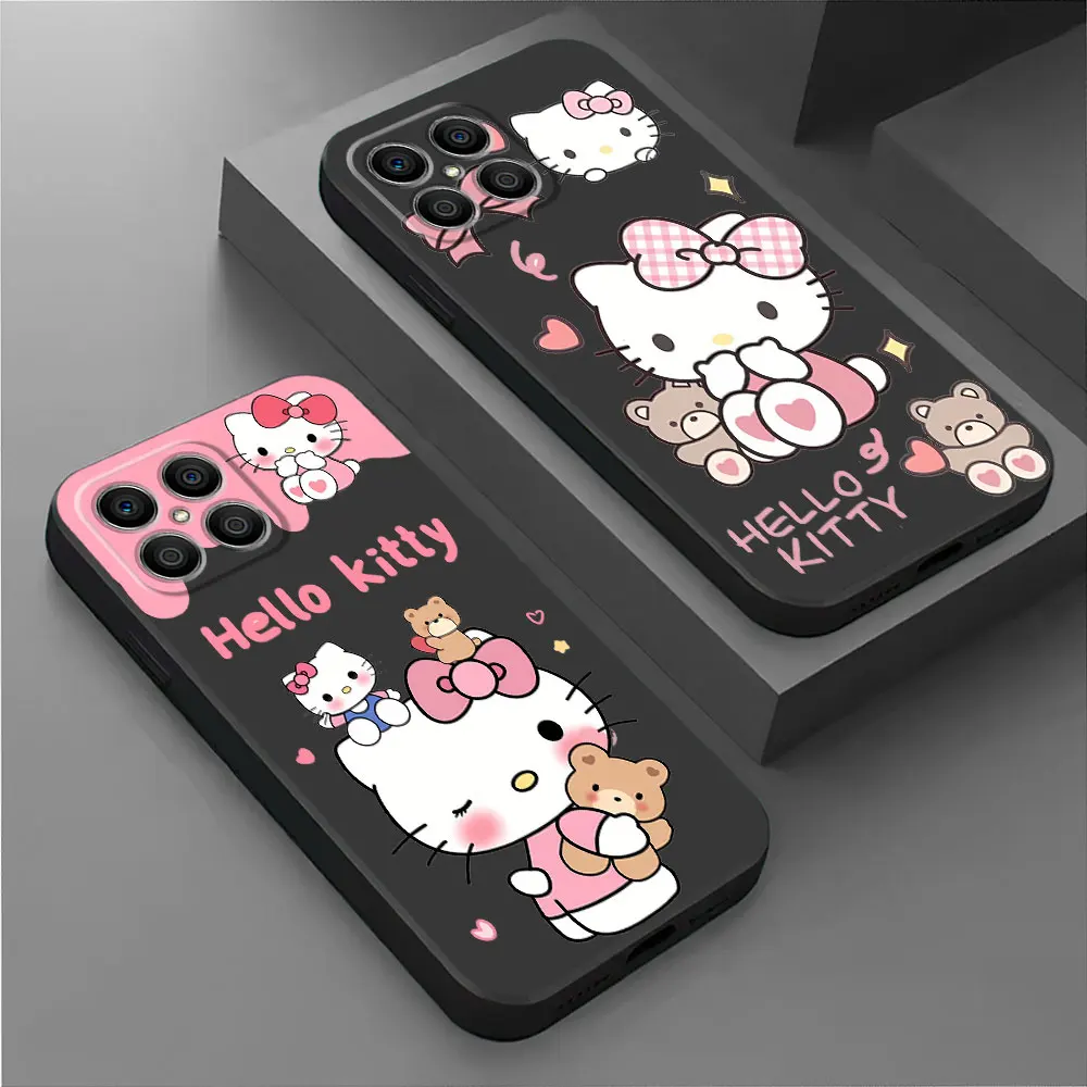 Casing tutup lembut Bumper TPU, Untuk Honor X7 90 Pro 70 X8a X6a 8X X6 Magic5 Lite X8 X9a Magic5 tas Hello kitty