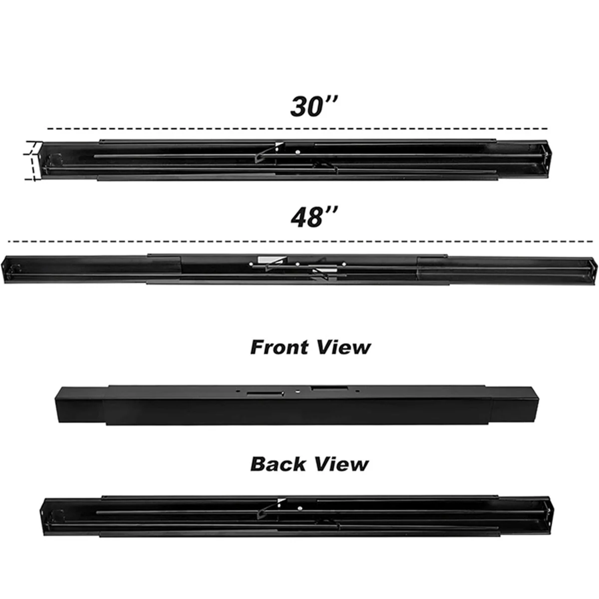 ABQR Adjustable Fireplace Rod Kit for Fireplace Spark Screen, Rod and Valance Kit Install to Leveling the Fireplace Mesh