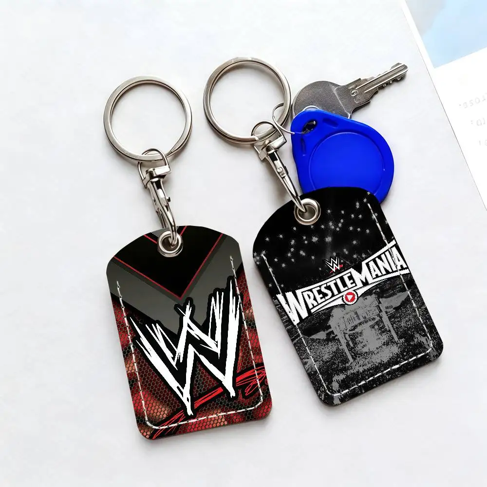 Porta-Cartões Race 2026 WWE W-WrestleMania-S Adequado para Estudantes, Ônibus, Metrô, Banco, Academia e Prevenção de Perda de Chaveiro