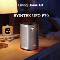 BYINTEK P70 3D 4K Mini Portable Projector  DLP Auto Focus Smart Android WiFi LED 1080P Home Theater Video Projectors With Batter