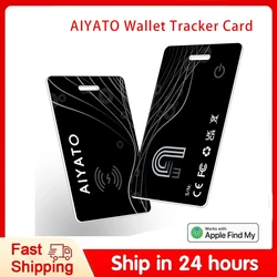AIYATO Wallet Location Tracker Card Airtag ricarica Wireless GPS Smart Tag funziona con Apple trova la mia APP Air Tag per borse per IOS