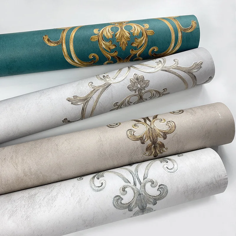 European style large flower 3D luxury wallpaper for bedroom living room hotel restaurant wall decoration classic wallpaper