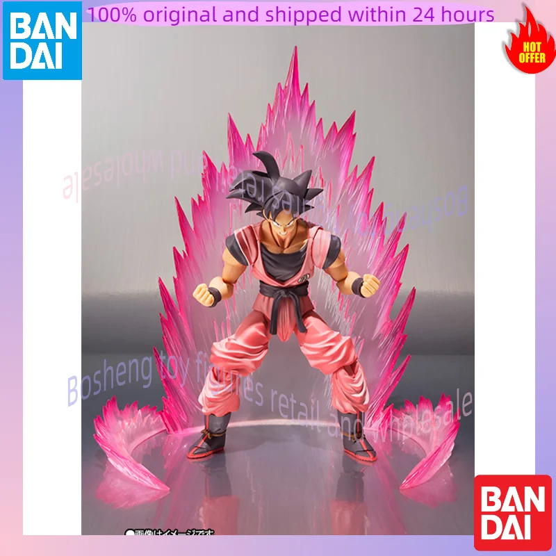 Original Bandai S.H.Figuarts 10th Anniversary 2017 Dragon Ball Z SHF Super Saiyan God Son Goku Kaiohken Ver. In Stock Model Toys
