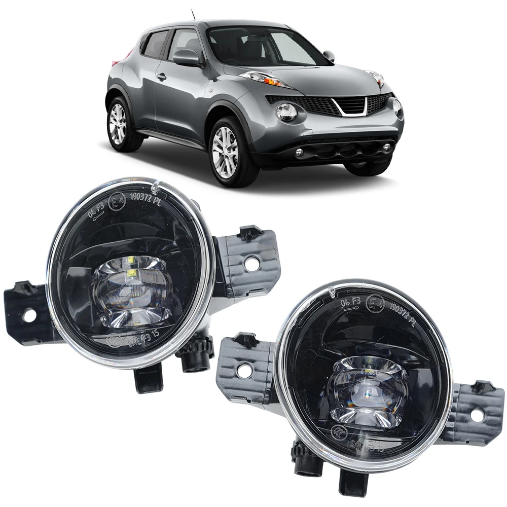 

Pair Fog Lights For Nissan X-Trail Altima Sylphy Almera QASHQAI March Pathfinder 12V Front Bumper Fog Lamps LED Foglights DRL